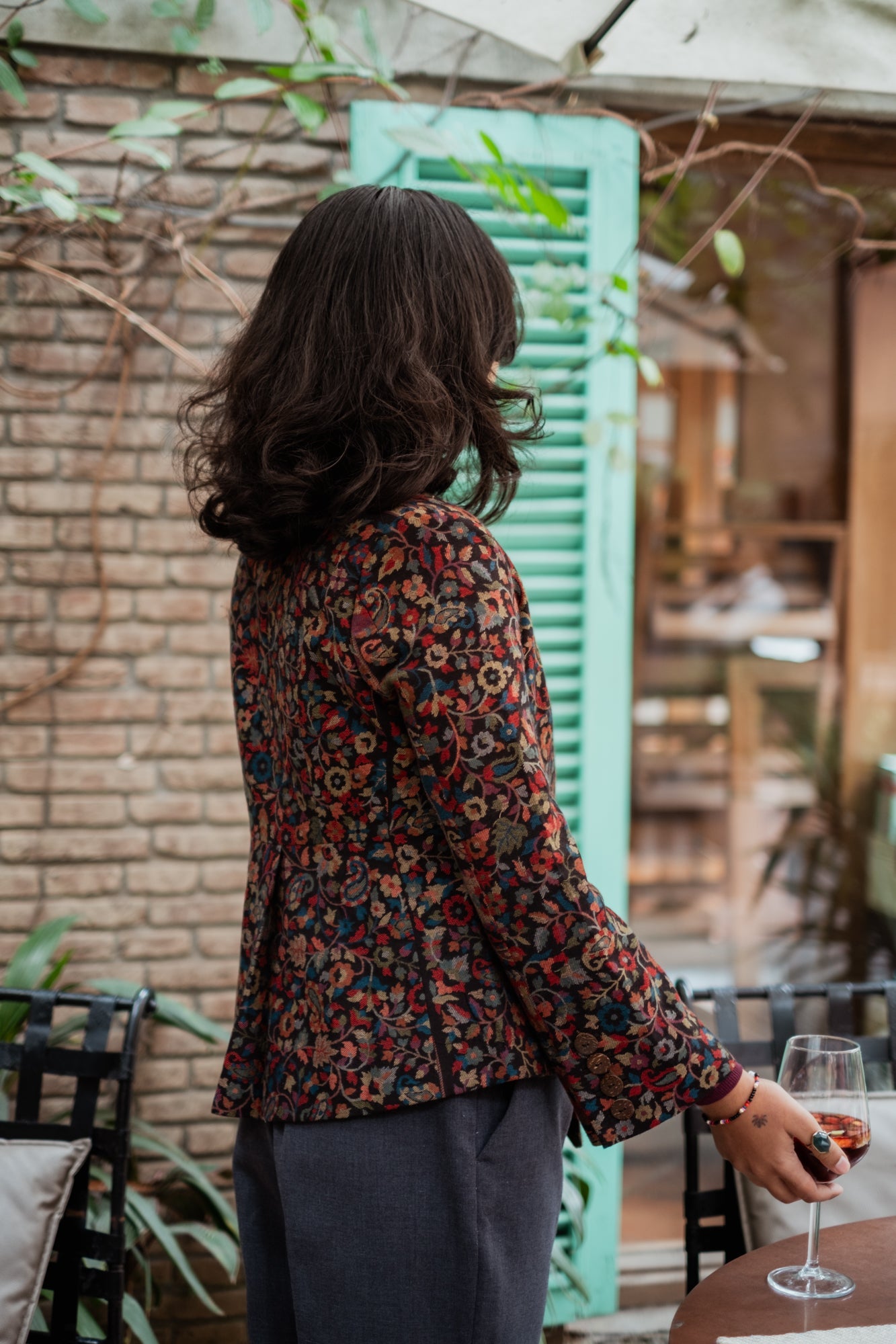 Navrang Black Kani Weave Jacket