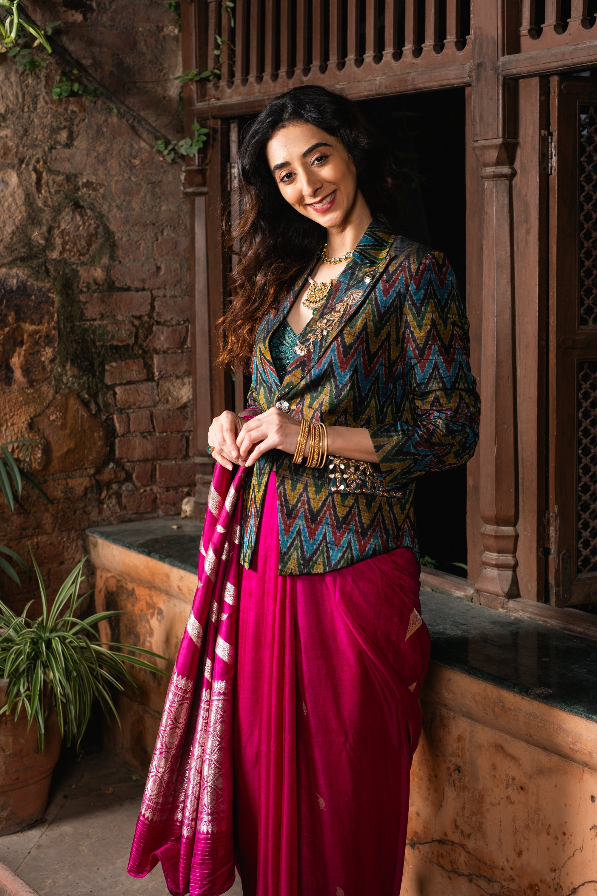 Kalij Jacket Raw Silk Embroidered Jacket