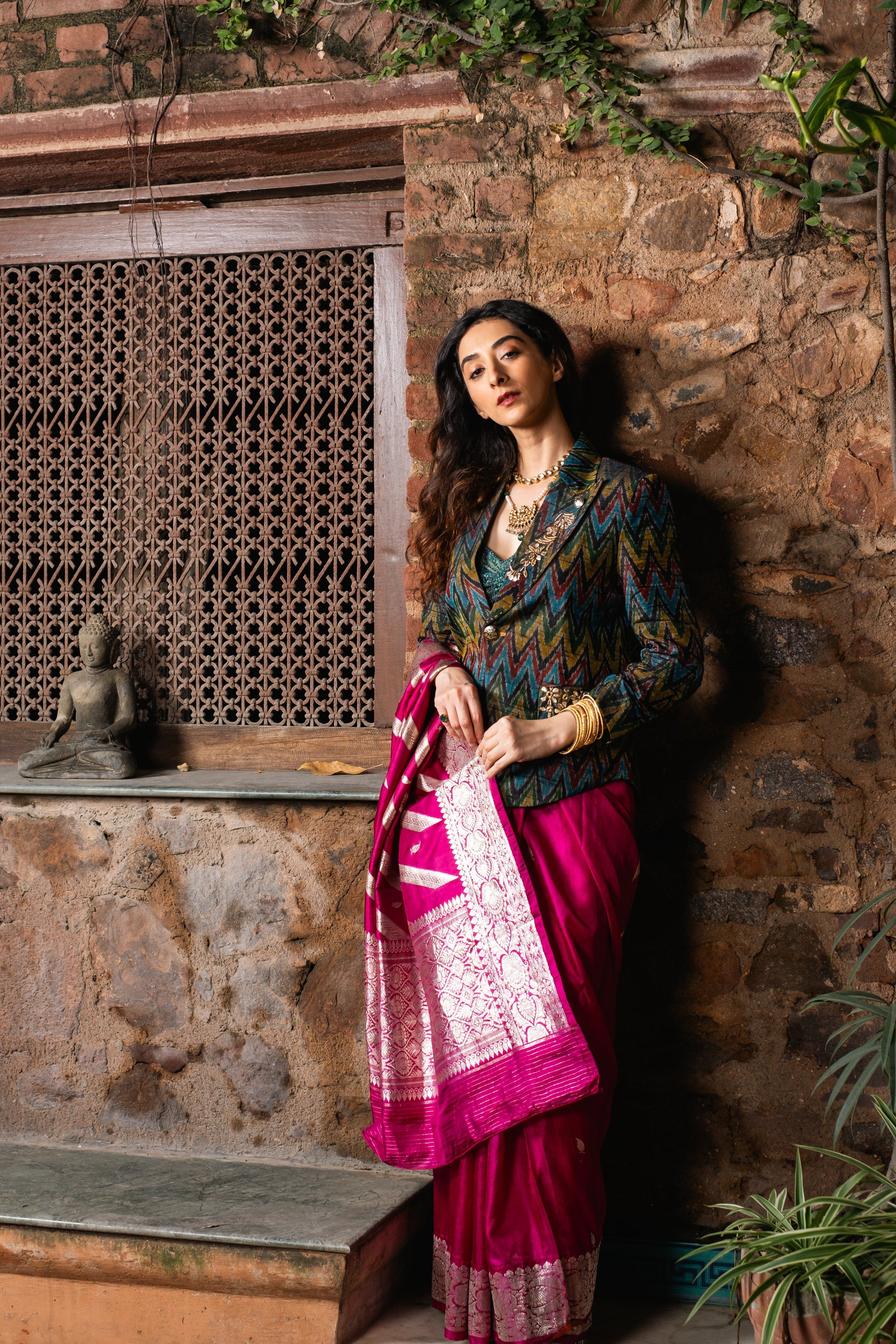 Kalij Jacket Raw Silk Embroidered Jacket