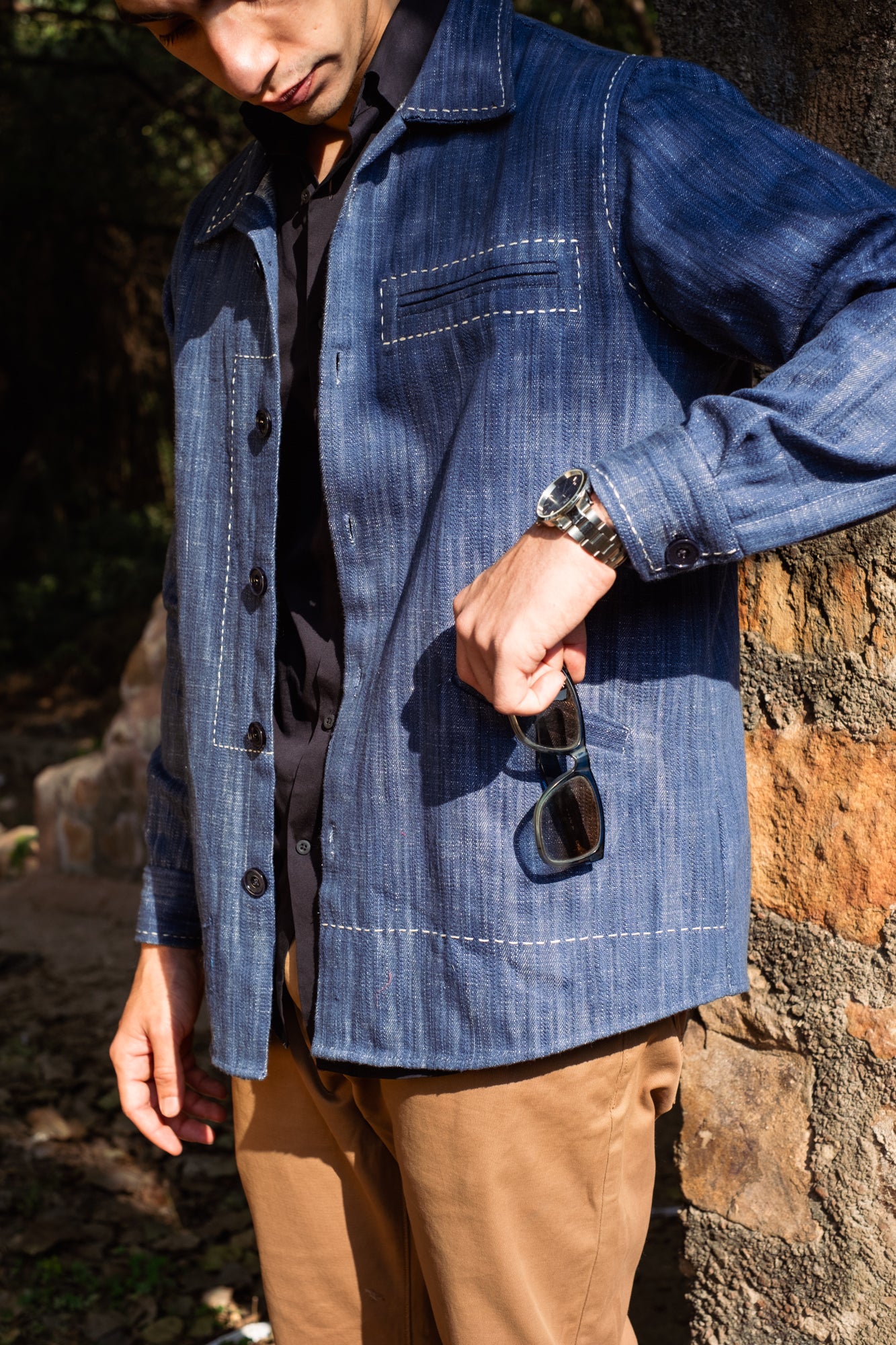 Baya Khadi Denim Shirt Jacket