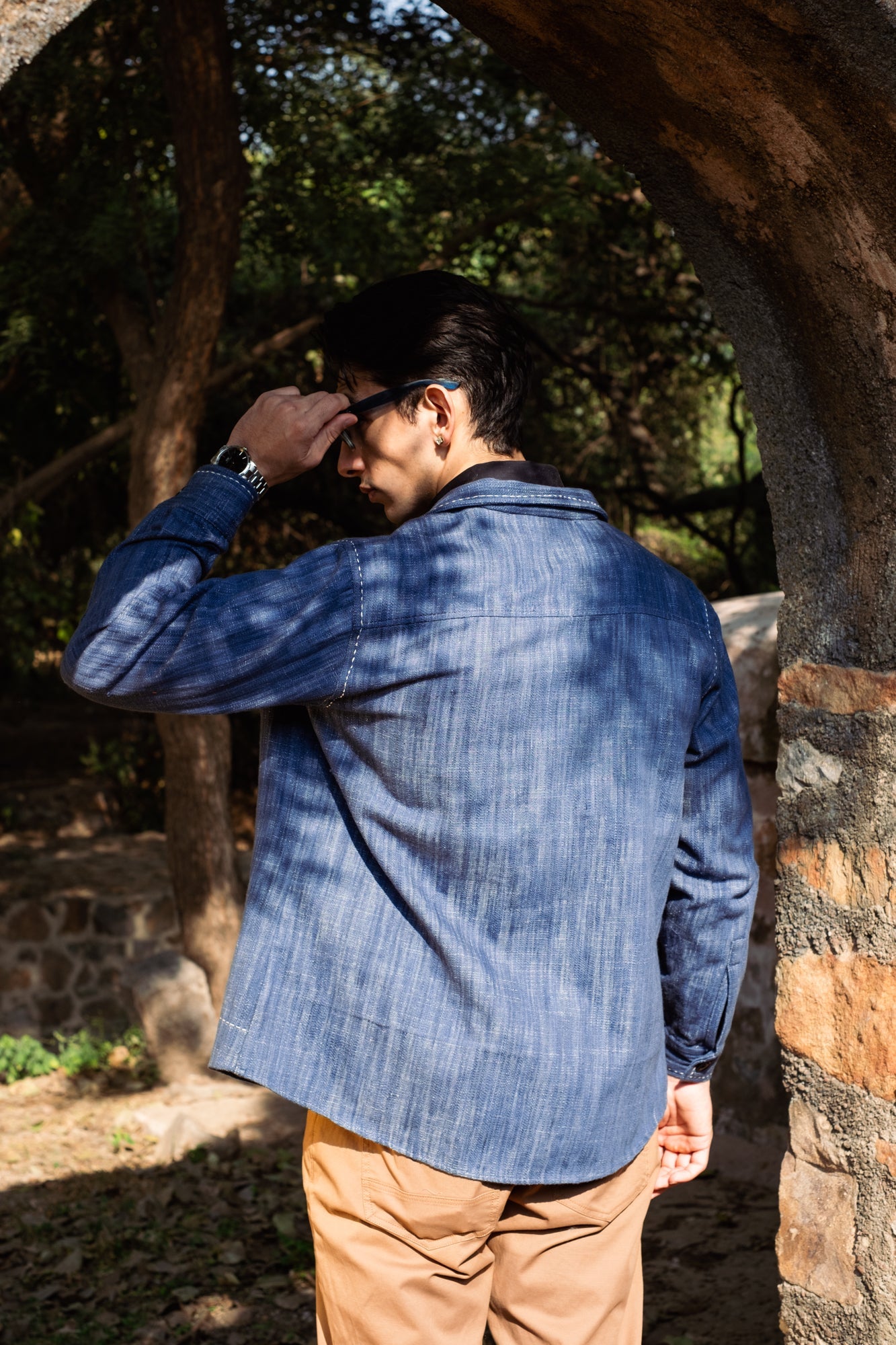 Baya Khadi Denim Shirt Jacket