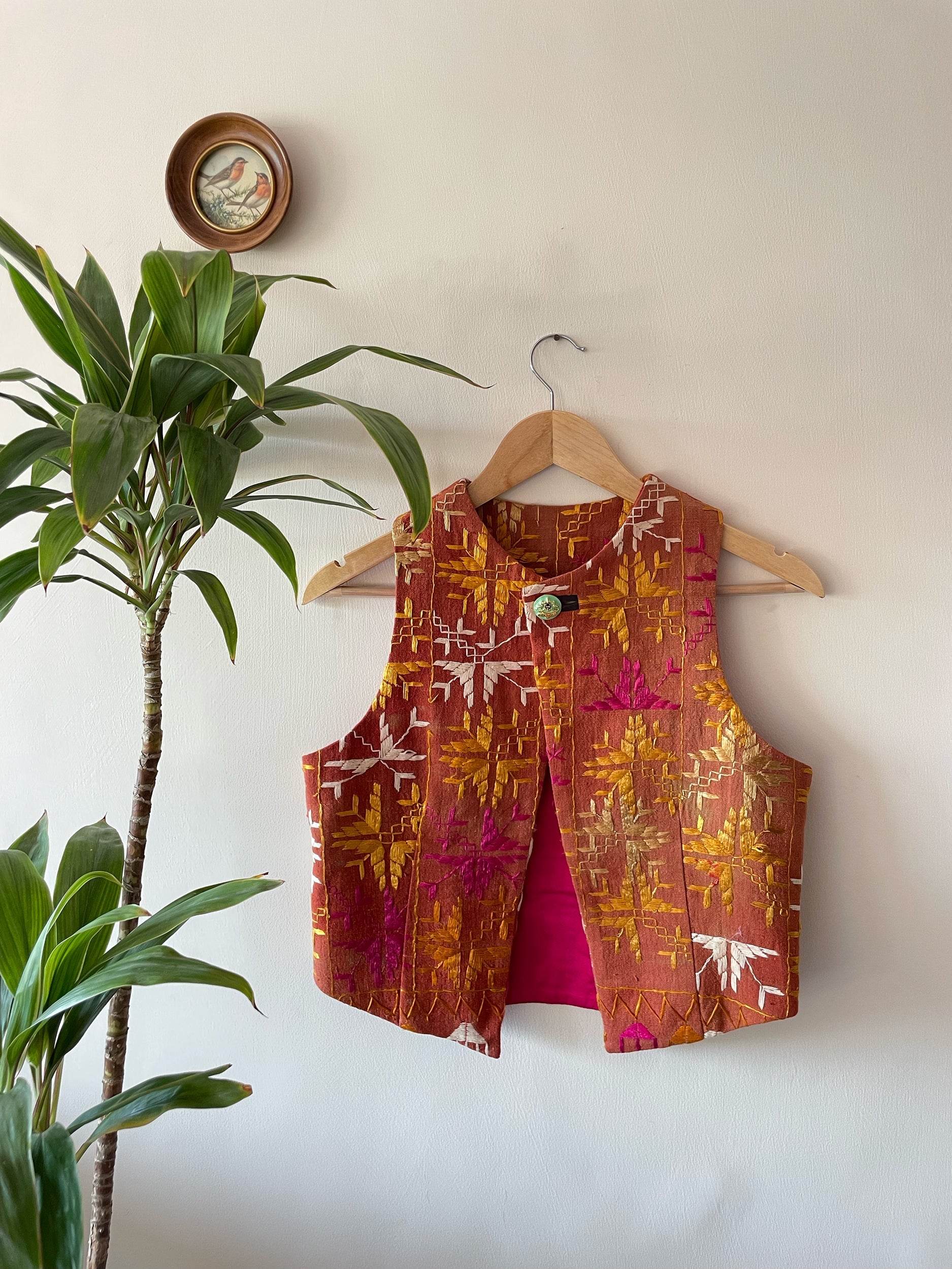 Chidiyaa Phulkari Sleeveless Jacket ~ US4