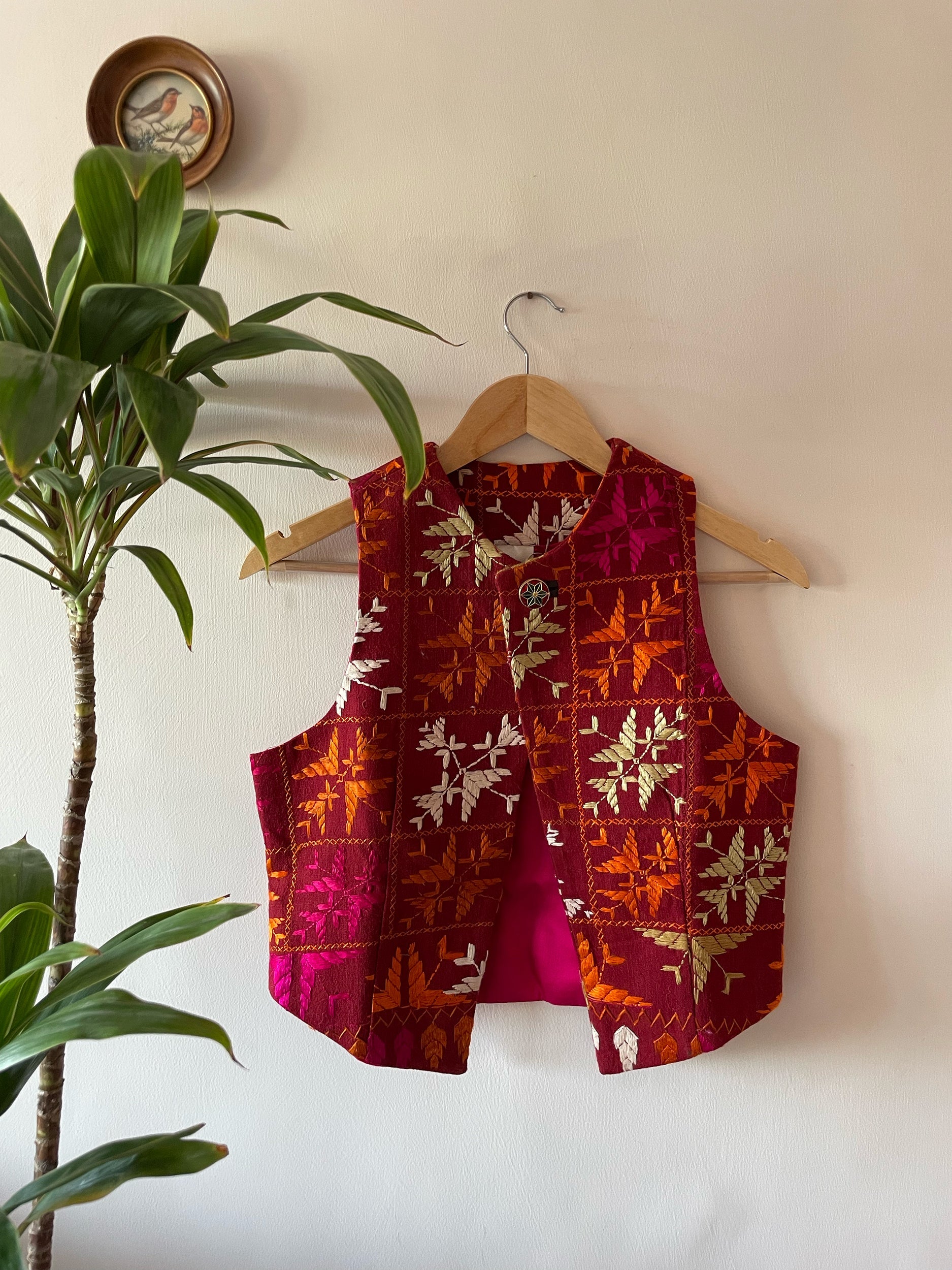 Chidiyaa Phulkari Sleeveless Jacket ~ US4