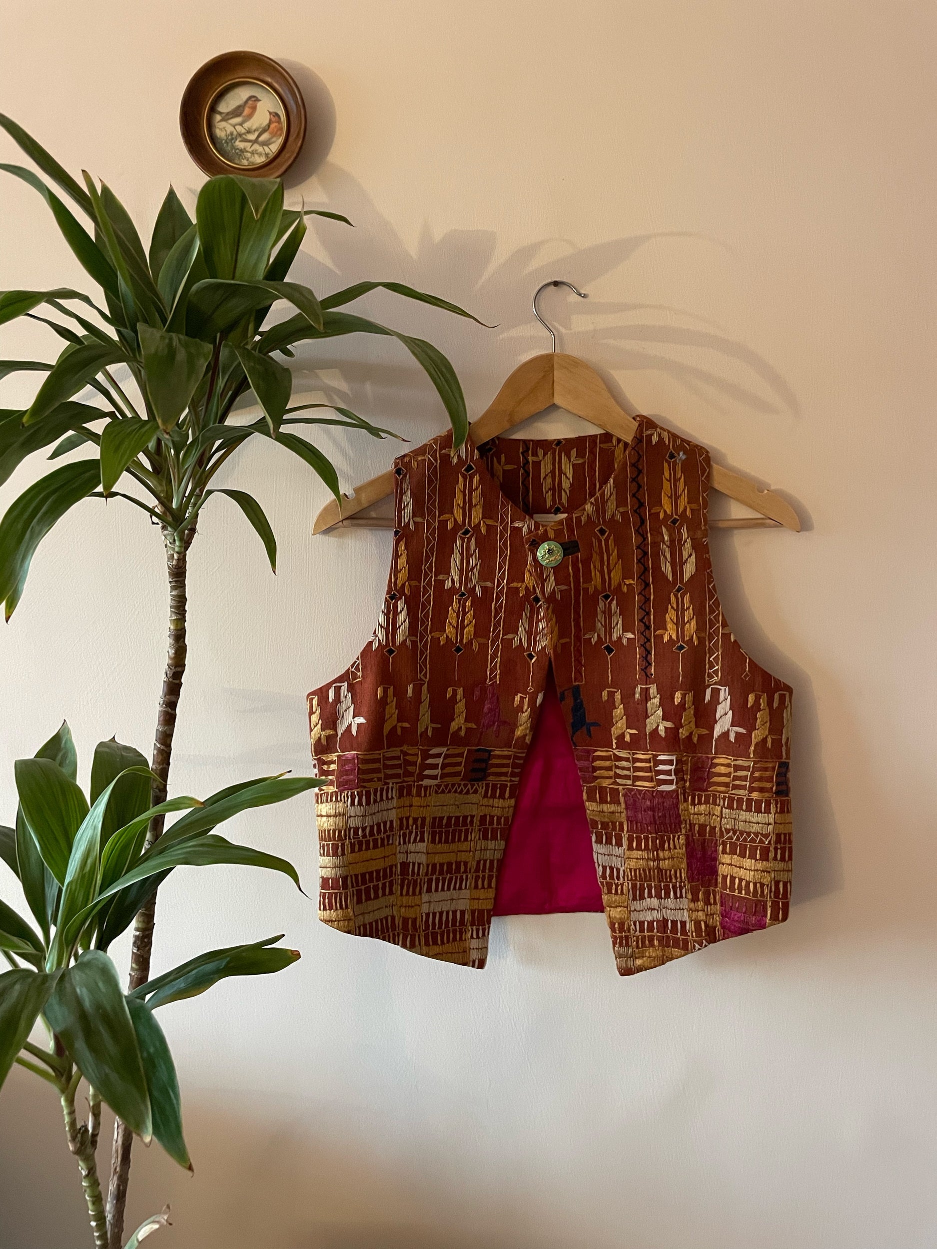Chidiyaa Phulkari Sleeveless Jacket ~ US6