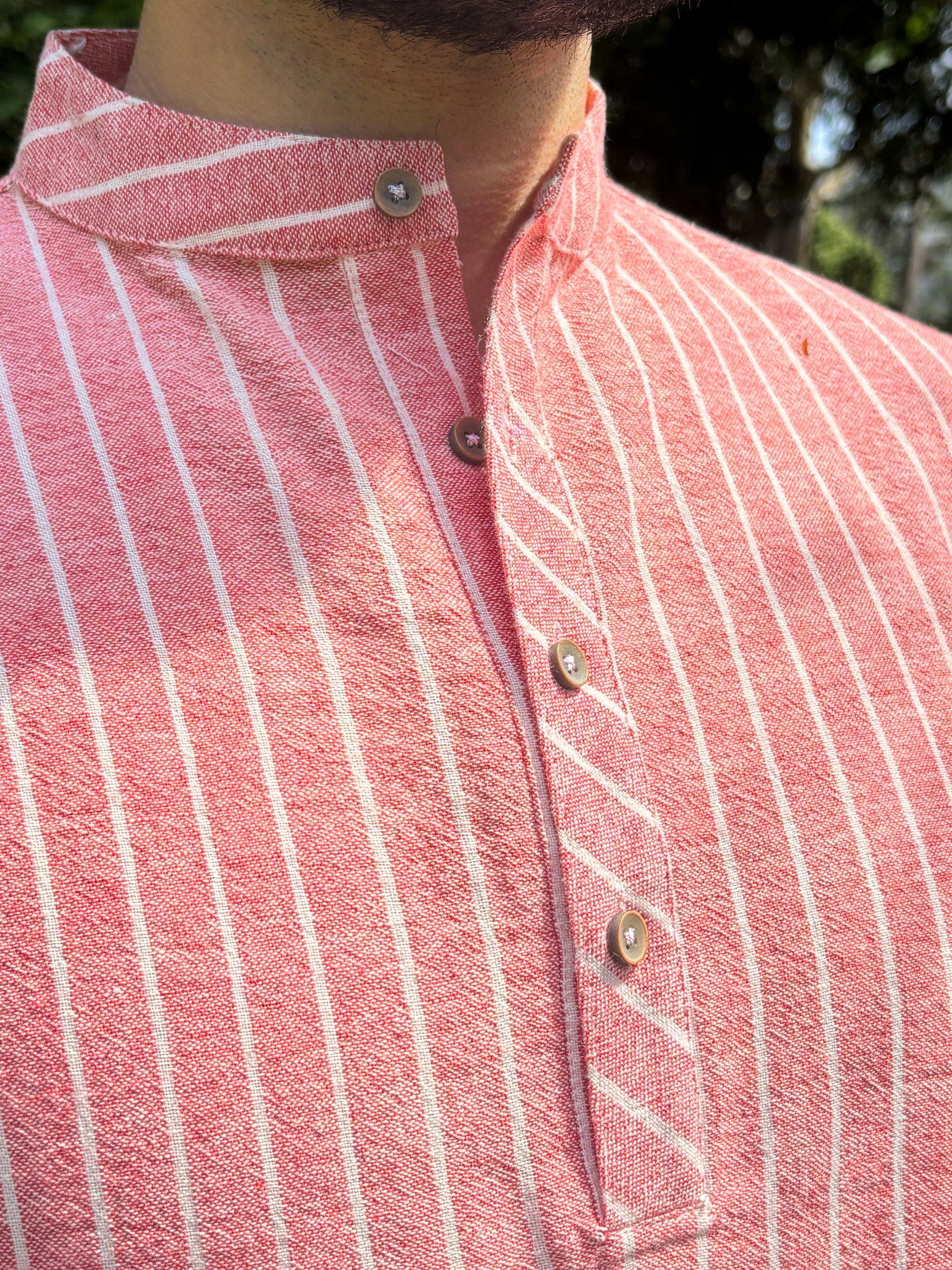 Organic Cotton Mid Placket Full Sleeve Shirt