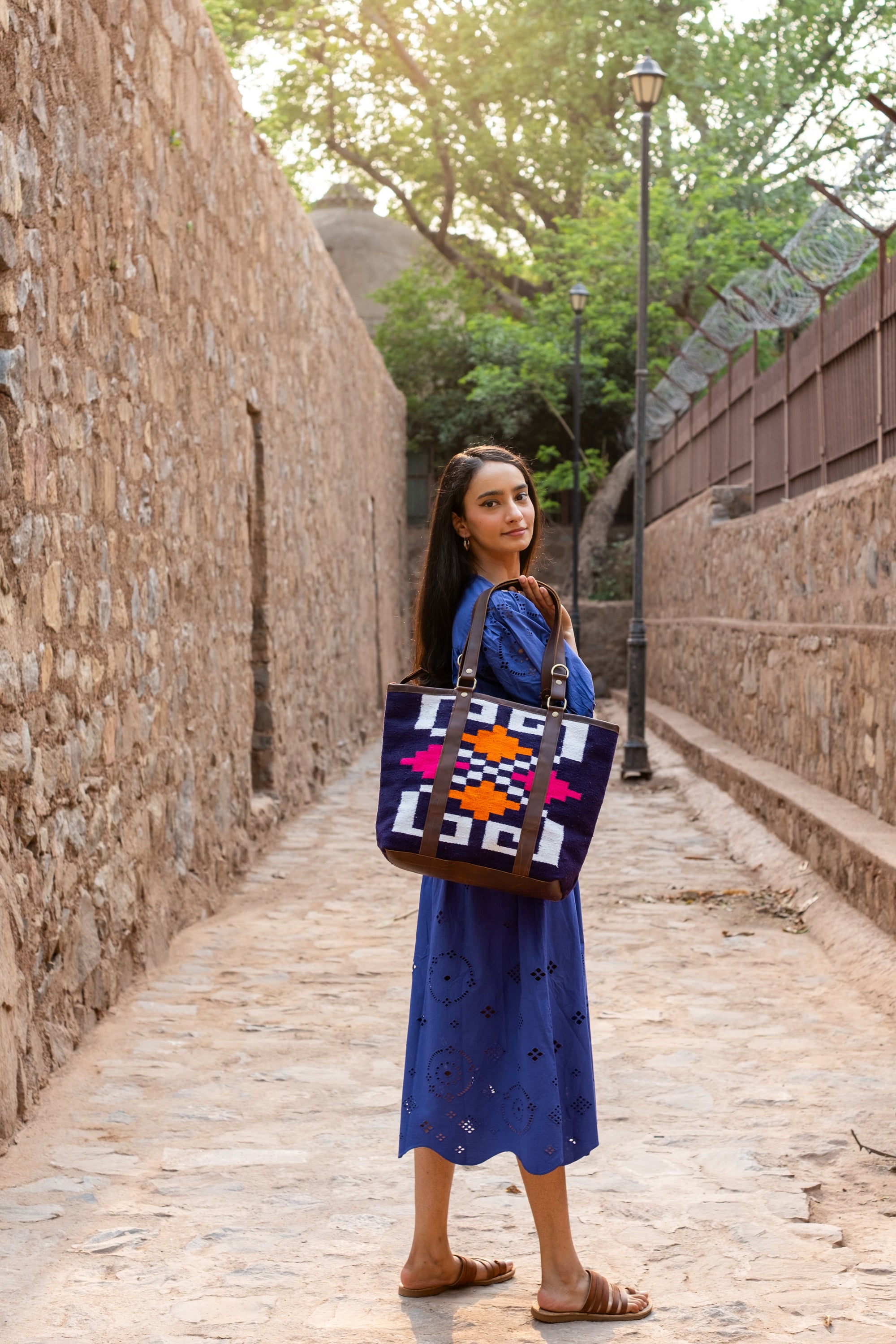 Patola Durrie Bag - Geometric Bag