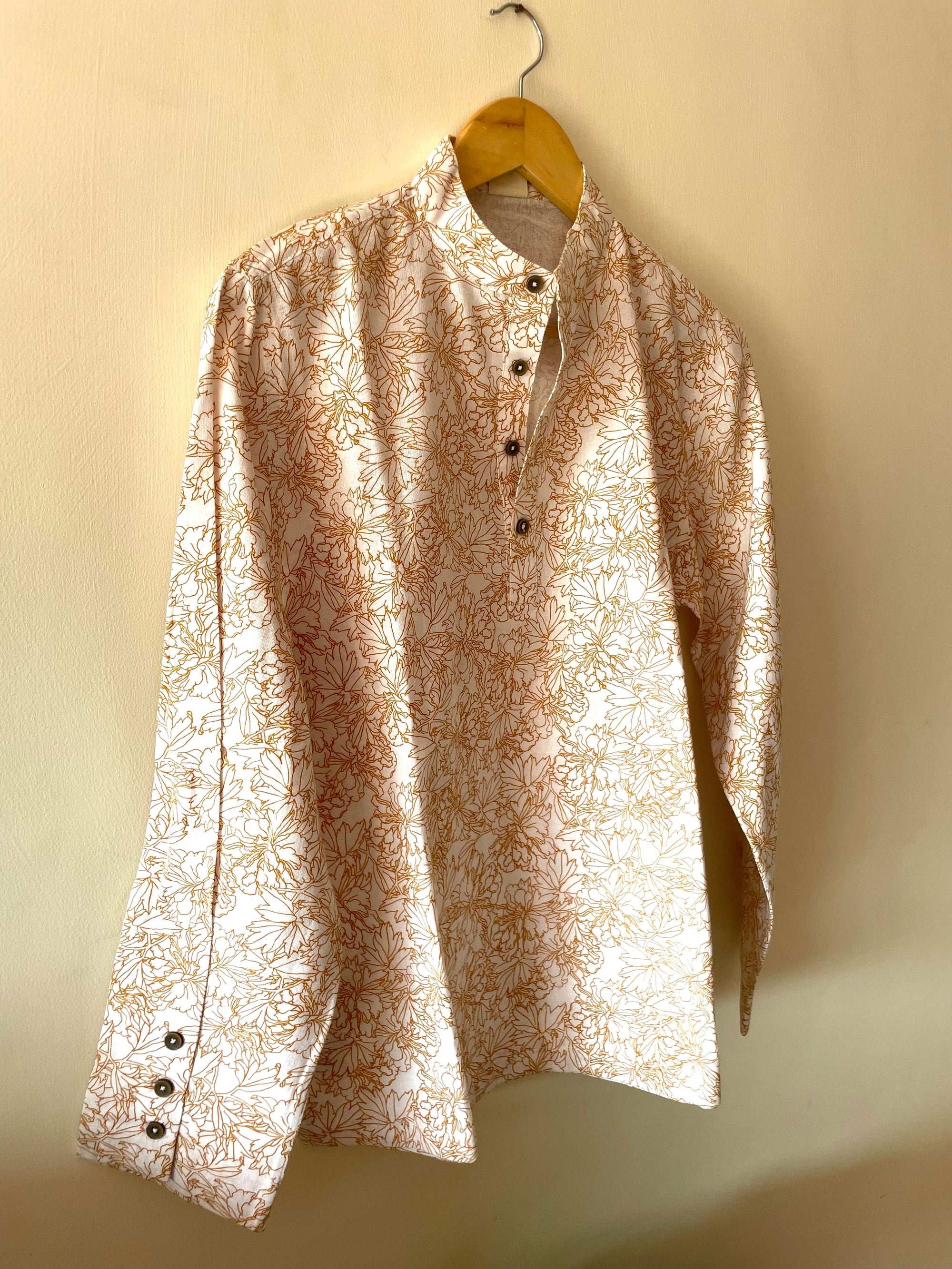 Organic Cotton Mid Placket Full Sleeve Shirt