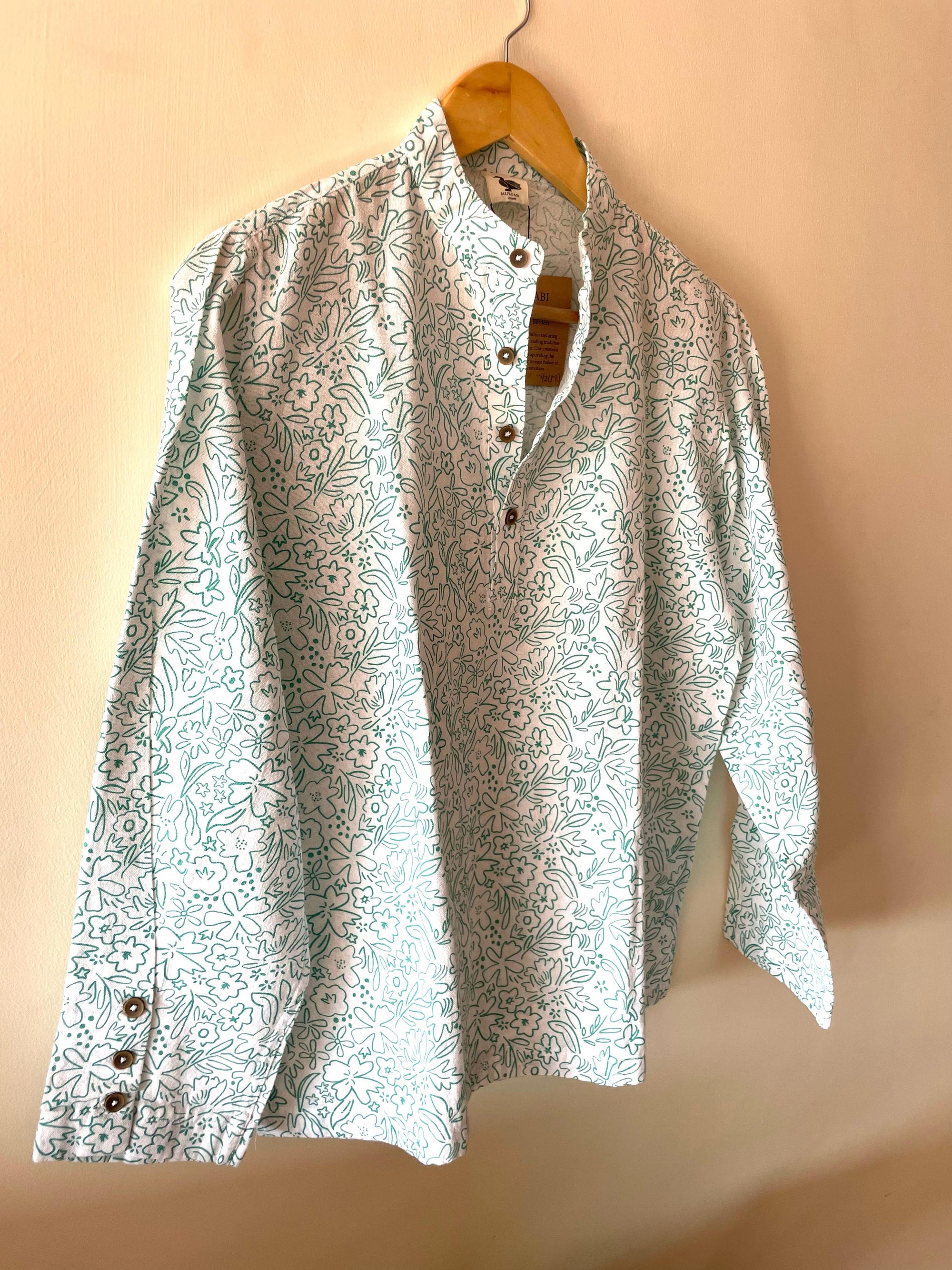 Organic Cotton Mid Placket Full Sleeve Shirt