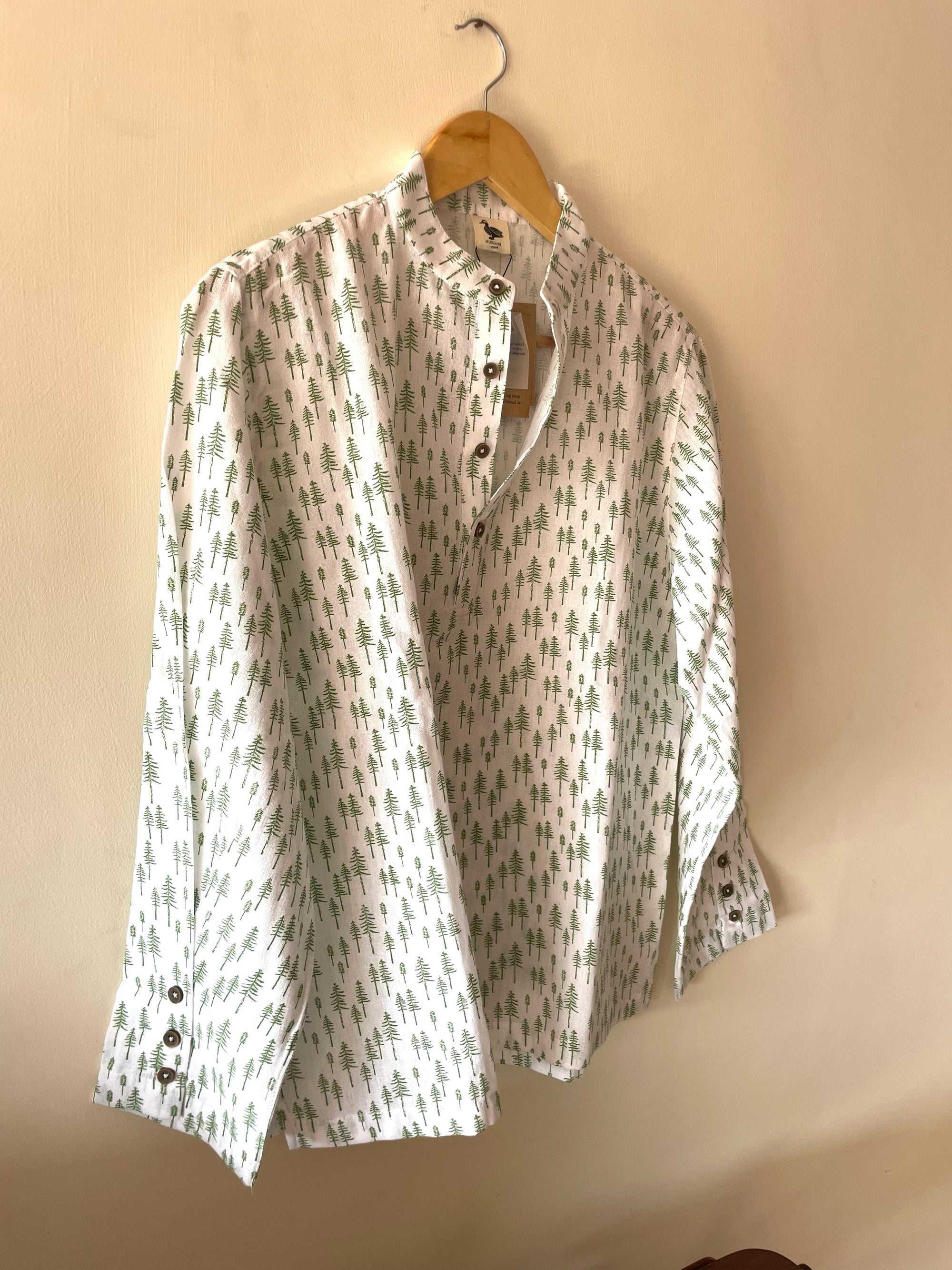 Organic Cotton Mid Placket Full Sleeve Shirt