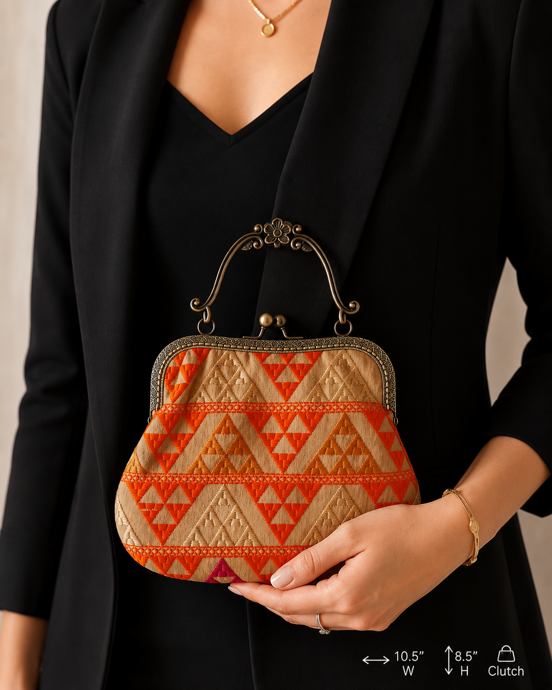 Phulkari Clutch Bag