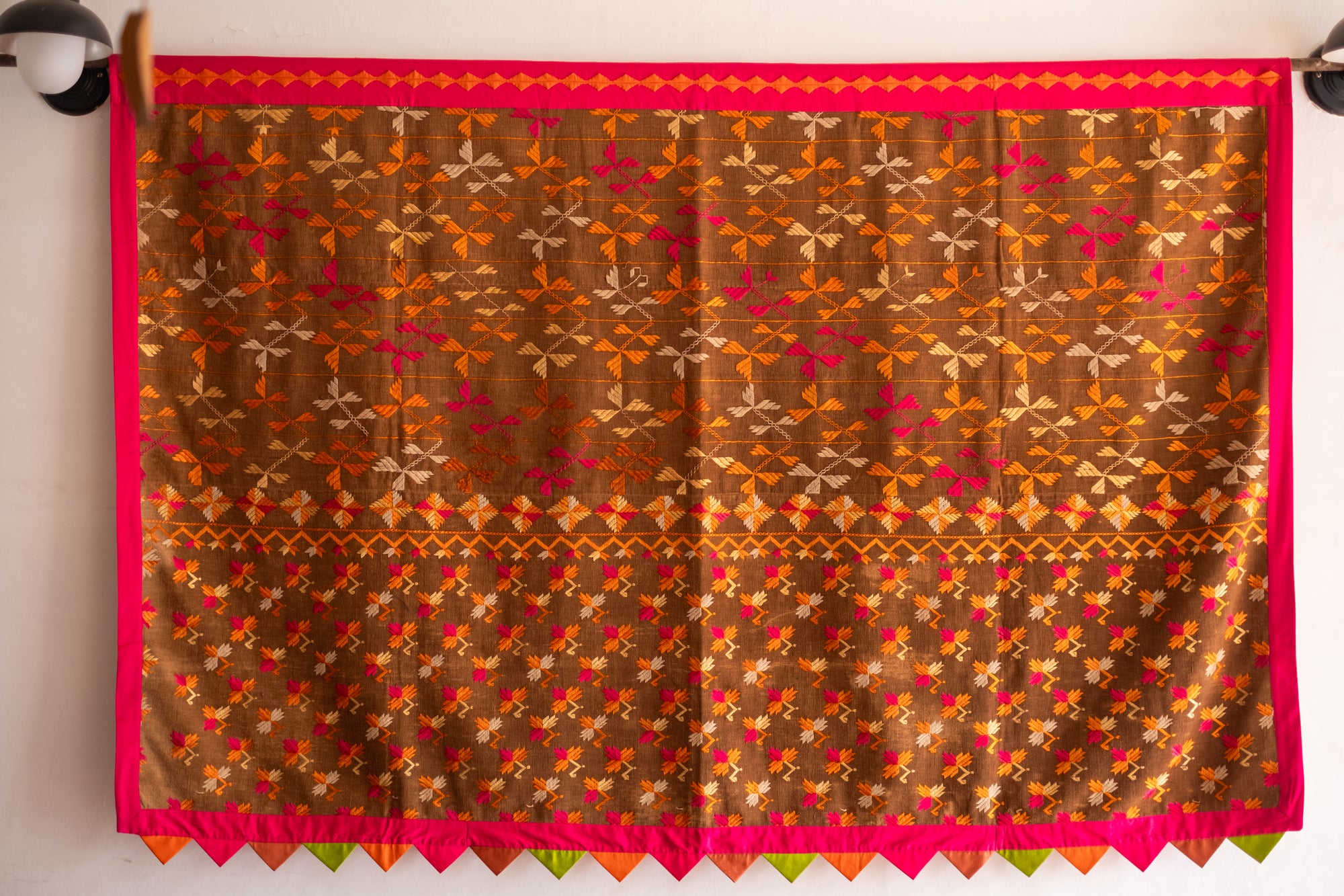 Kiran - A Vintage Phulkari Wall Hanging