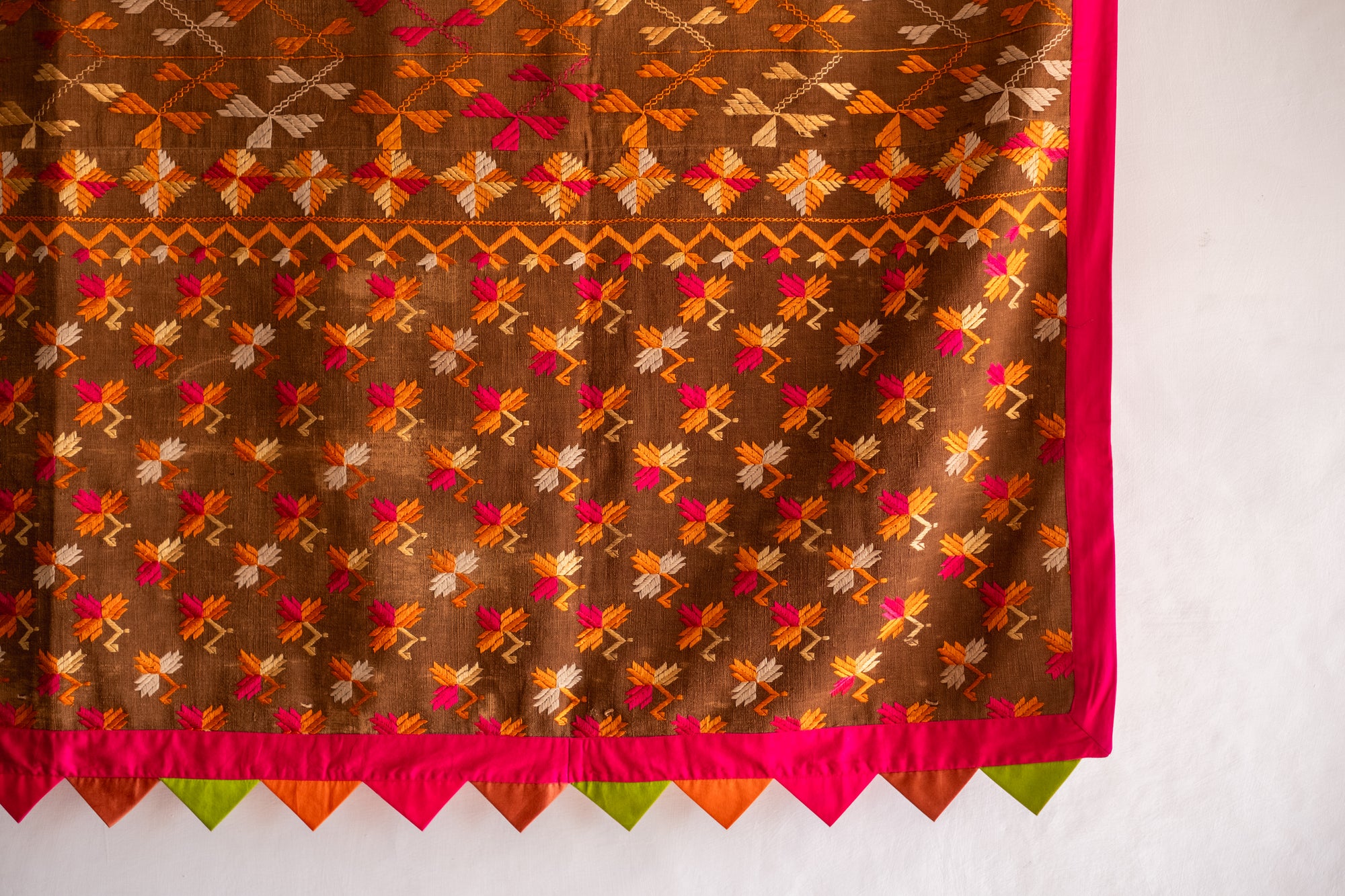 Kiran - A Vintage Phulkari Wall Hanging