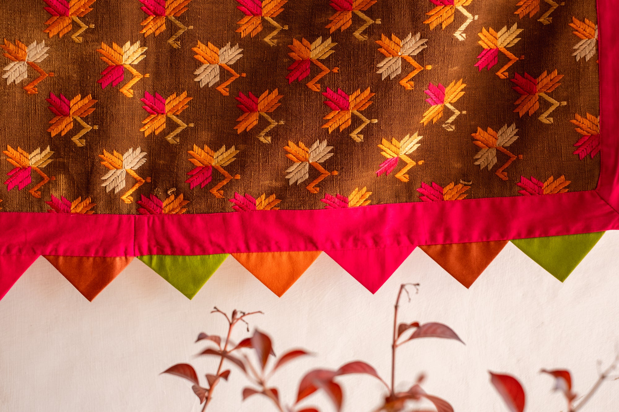 Kiran - A Vintage Phulkari Wall Hanging