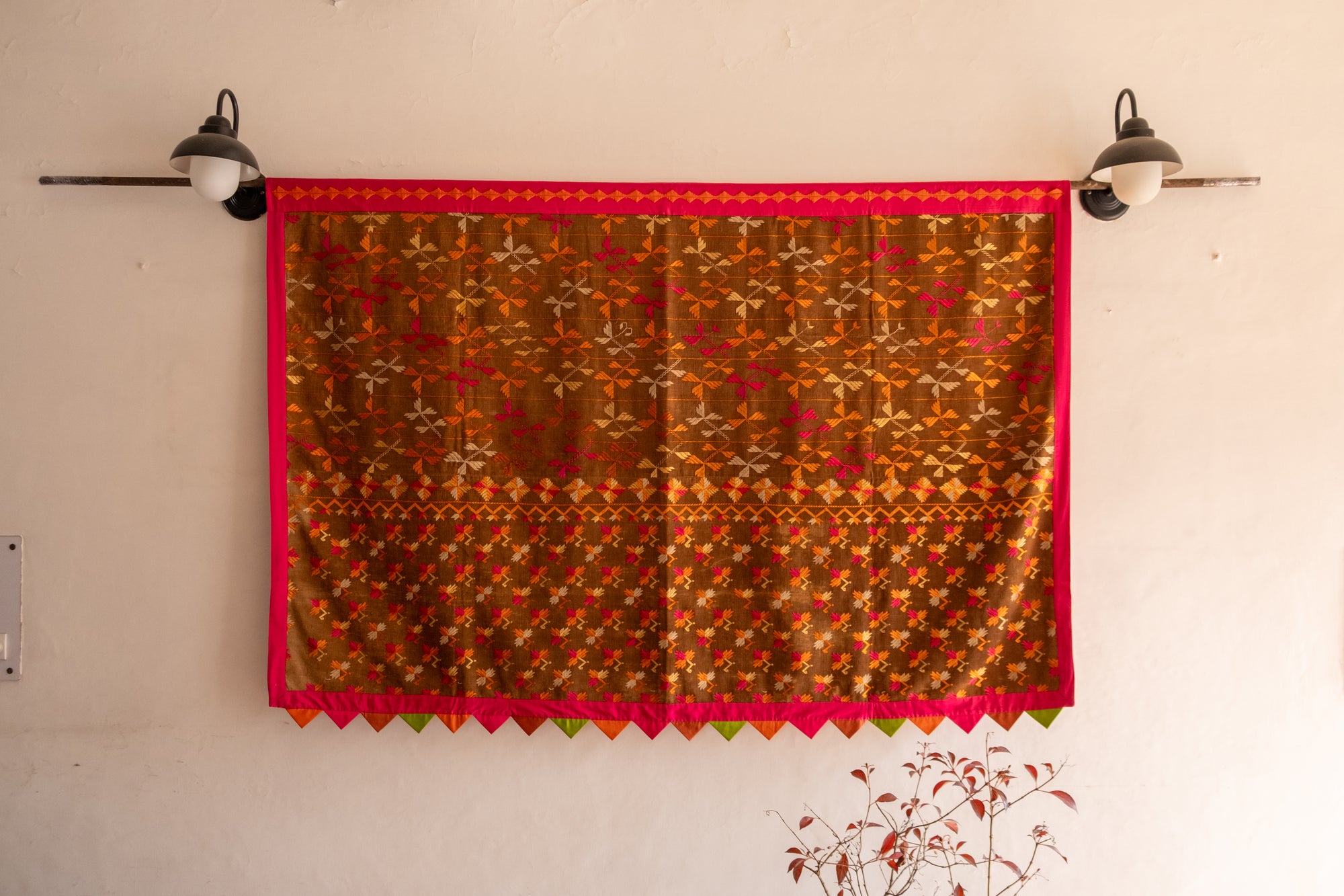 Kiran - A Vintage Phulkari Wall Hanging