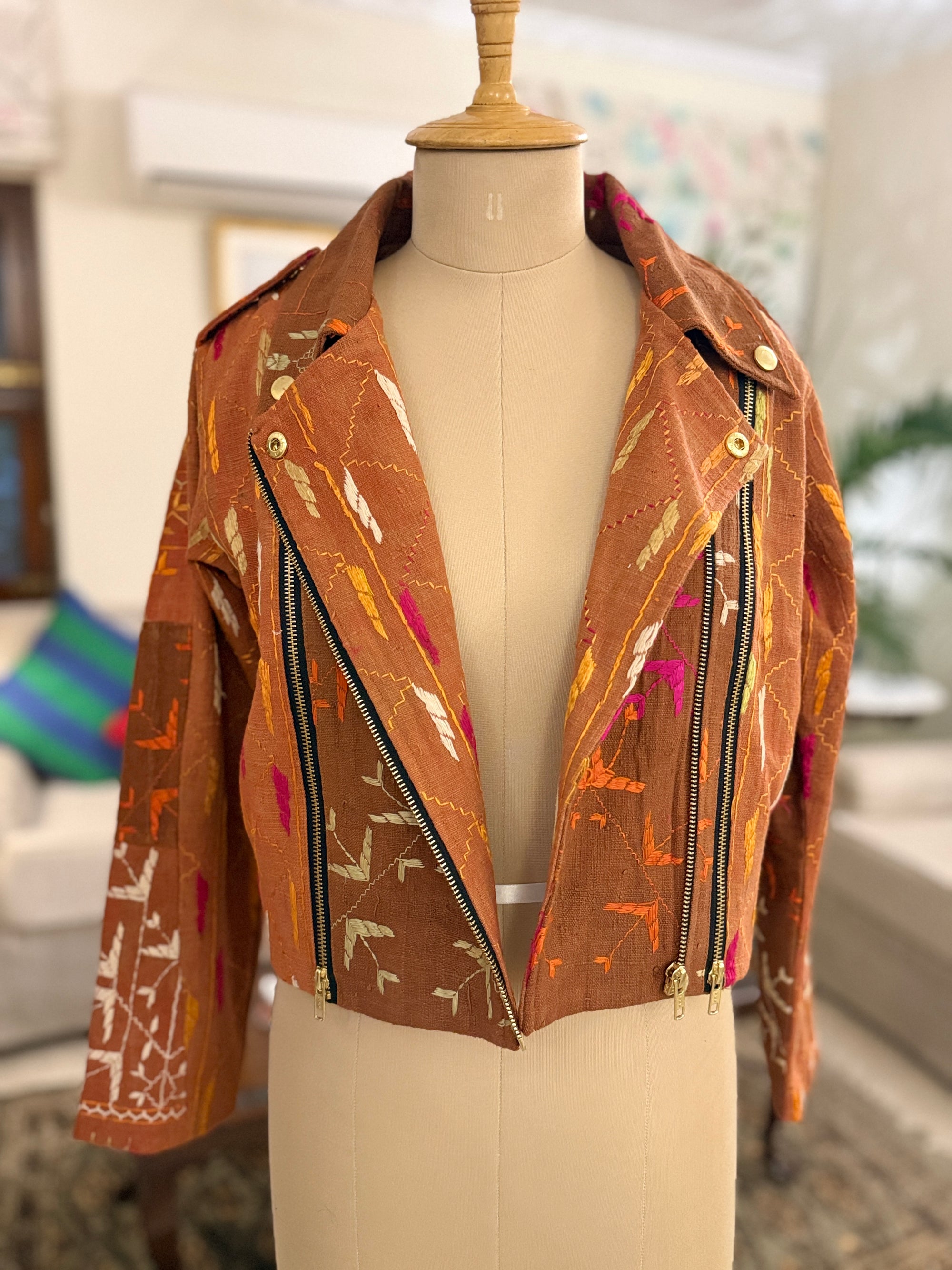 Baaj Phulkari Biker Jacket ~ US8